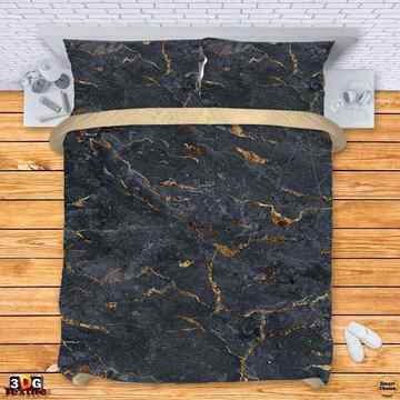 Комплект спално бельо с окраска Черен мрамор – 2. Модел – 002-646