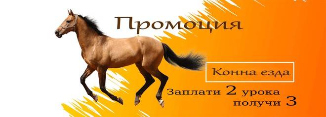 Заплати 2 урока по конна езда получи 3