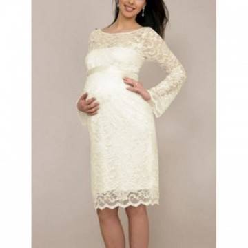 БЯЛА ДАНТЕЛЕНА РОКЛЯ ЗА БРЕМЕННИ