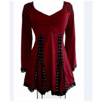 ТУНИКА ОТ ВЪЛНА С КОЖЕН ЕЛЕМЕНТ