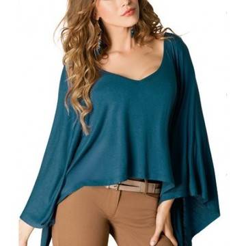 КЪСА ТУНИКА В ПЕТРОЛЕН ЦВЯТ