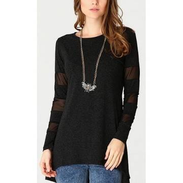 ВЪЛНЕНА ТУНИКА С ТЮЛ