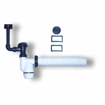 Сифон с преливник и гофрирана изходяща тръба