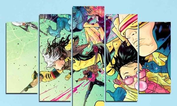 Декоративно пано за стена от 5 части – X-Men – Академия за мутанти – HD-398