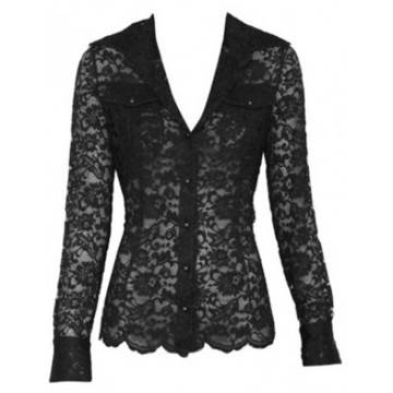 ДАНТЕЛЕНА РИЗА С КОПЧЕТА