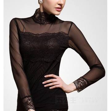 БЛУЗА КОМБИНАЦИЯ ТЮЛ И ДАНТЕЛА