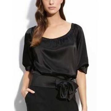 БЛУЗА ОТ ЧЕРЕН САТЕН