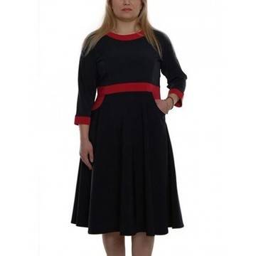 РОКЛЯ С ЧЕРВЕН КОЛАН