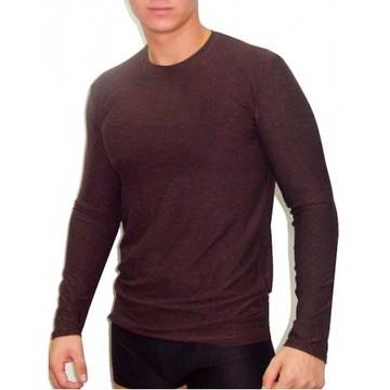 КАФЯВА ВЪЛНЕНА БЛУЗА