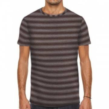 ВЪЛНЕНА ТЕНИСКА В КАФЯВО РАЙЕ С КЪС РЪКАВ