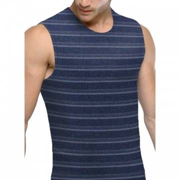 МЪЖКА ВЪЛНЕНА ТЕНИСКА В СИНЬО РАЙЕ БЕЗ РЪКАВ