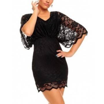 ДАНТЕЛЕНА РОКЛЯ С ШИРОКИ РЪКАВИ