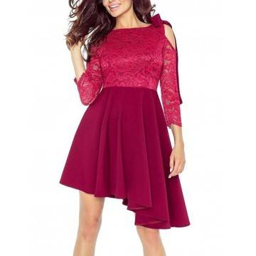 АСИМЕТРИЧНА РОКЛЯ С ДАНТЕЛА