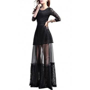 РОКЛЯ С ПРОЗРАЧНА ЧАСТ