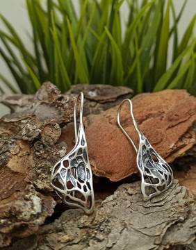 Сребърни обеци “СМОКИНЯ” 1027E