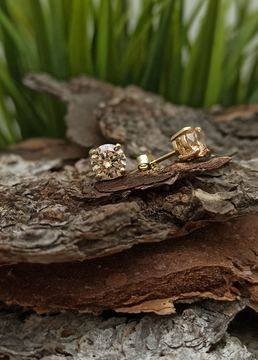 KABBALAH* обеци от 14 каратово злато с циркони