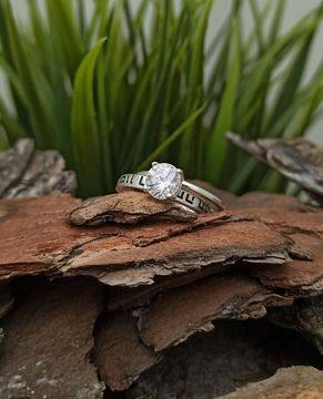 KABBALAH* сребърен пръстен Angel Stone 1459RB бял цирконий