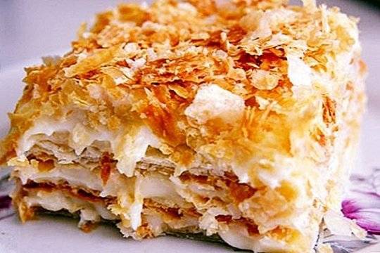 Торта „Наполеон“ с готово бутер тесто