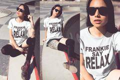 Тениска от сериала Приятели с надпис Frankie Say Relax