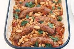 Боб на тава по черновръшки