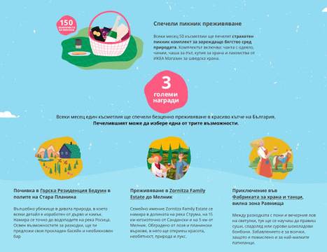 Спечелете семейни почивки в България и 150 комплекта за пикник от IKEA и Mastercard