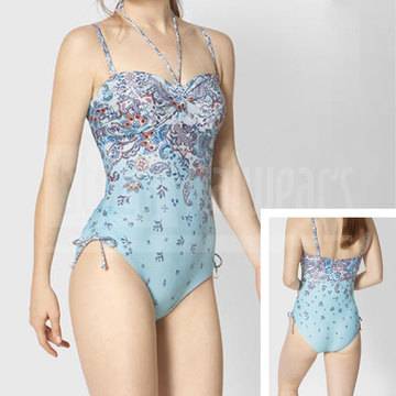 Малена – магазин за светлосини цели бански костюми свалящи презрамки Triumph 90B 85C 80D 75E цял бански Триумф