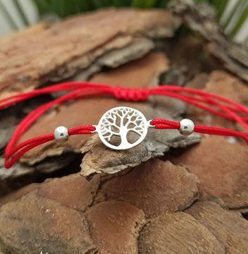 Kabbalah* гривна с червен конец “Дървото на живота”