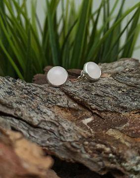 Дамски обеци от сребро 1129ЕТ кръгли с тюркоаз Студио Николас