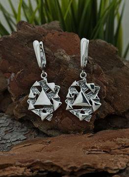 Дамски сребърни обеци 693E