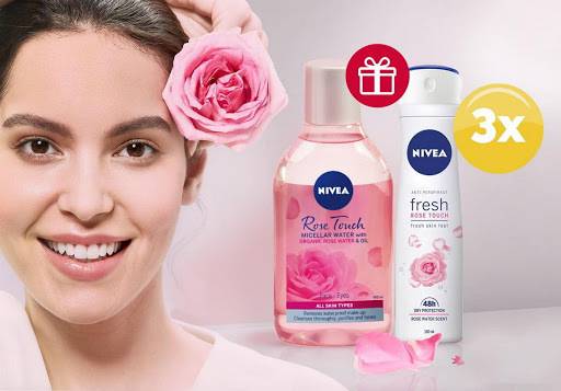 Спечелете 3 комплекта с дезодорант и мицеларна вода Nivea Rose Touch