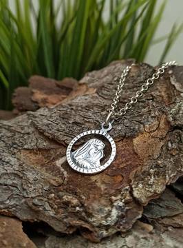 Сребърна висулка Богородица 773М