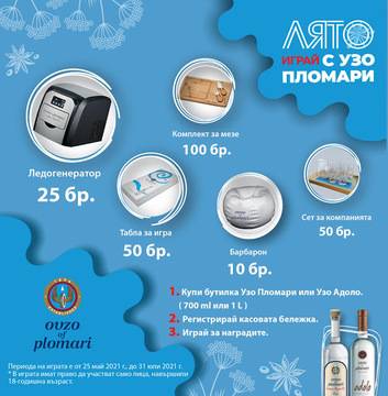 Спечелете ледогенератор, барбарони, табла за игра, комплекти за мезе от Ouzo of Plomari
