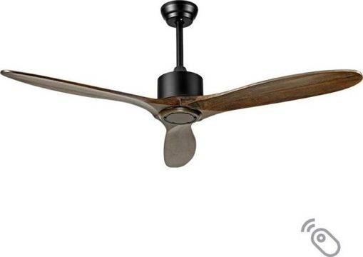 Стилен таванен вентилатор от дърво