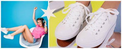 Как да носите бели кецове; трикове и модни съчетания