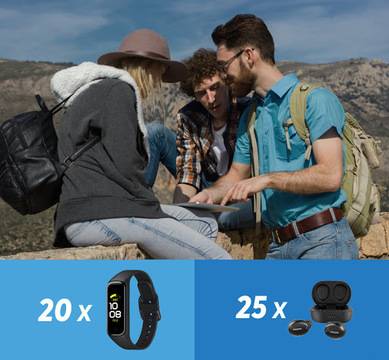 Спечелете спортна гривна Samsung Galaxy Fit2 или безжични слушалки Philips TAT2205 BT TWS