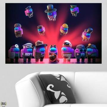 Картина пано за стена от 1 част за геймъри – Among Us – В Космоса – HD-5019-1