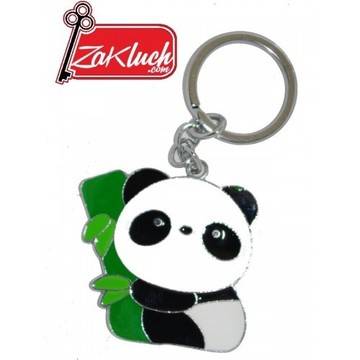 Панда – ключодържател в златист цвят с черно