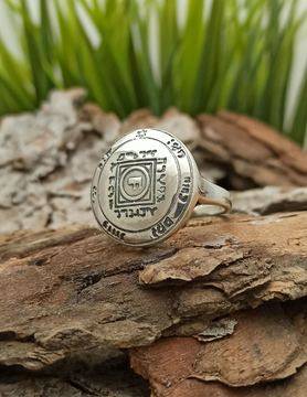 Kabbalah* сребърен пръстен с “Пети пентакъл на Венера”