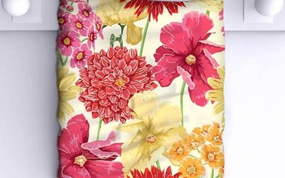 НОВО! Ватирано шалте – кувертюра 3 размера с цветя