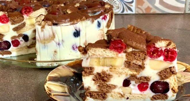 Лесна Бисквитена Торта без Печене