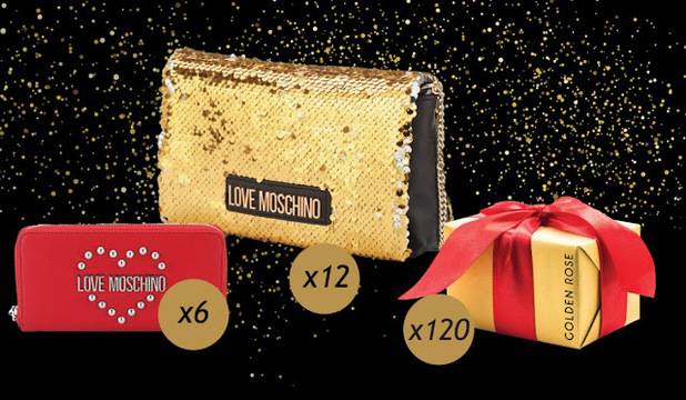 Спечелете чанти и портфейли Love Moschino и 120 комплекта Golden Rose