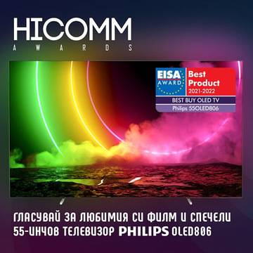 Спечелете телевизор Philips 55OLED806 4K UHD OLED Android TV