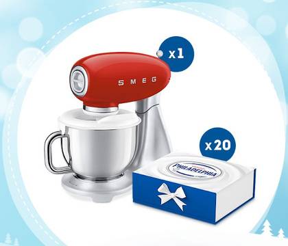 Спечелете планетарен миксер SMEG и 20 подаръчни кутии Philadelphia