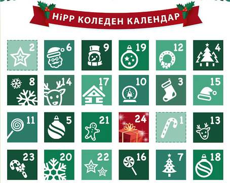 Спечелете всеки ден 3 награди от Коледния календар на Hipp