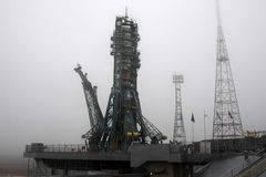 Пилотираният космически кораб Союз МС-20 е на стартовата площадка
