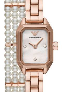 Спечелете дамски часовник с двойна верижка Emporio Armani