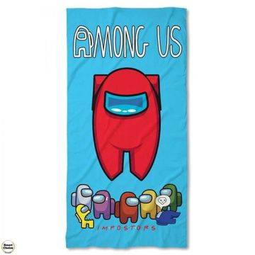 Хавлиена плажна кърпа 5 размера – Among Us Самозванци – синя. Модел – K-3245