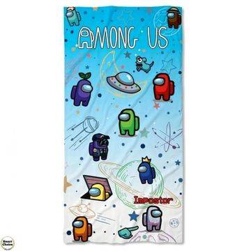 Хавлиена плажна кърпа 5 размера – Among Us Самозванец – синя. Модел – K-3105