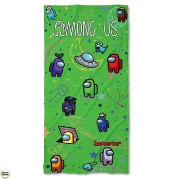 Хавлиена плажна кърпа 5 размера – Among Us Самозванец – зелена. Модел – K-3231