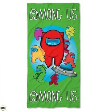 Хавлиена плажна кърпа 5 размера – Among Us 2021 – зелена. Модел – K-3241